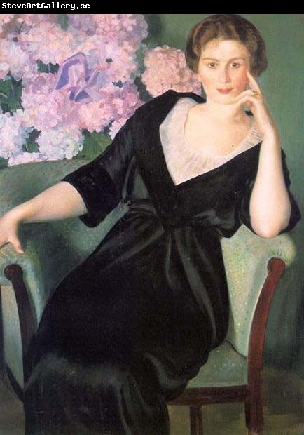 Boris Kustodiev Portrait of Renee Notgaft